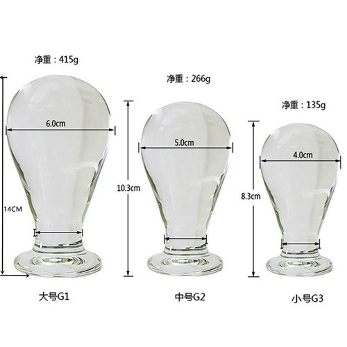 Junior medium and large size glass anal plug for masturbation, female and male, adult sex products, rear courtyard anal plug manufacturer new model