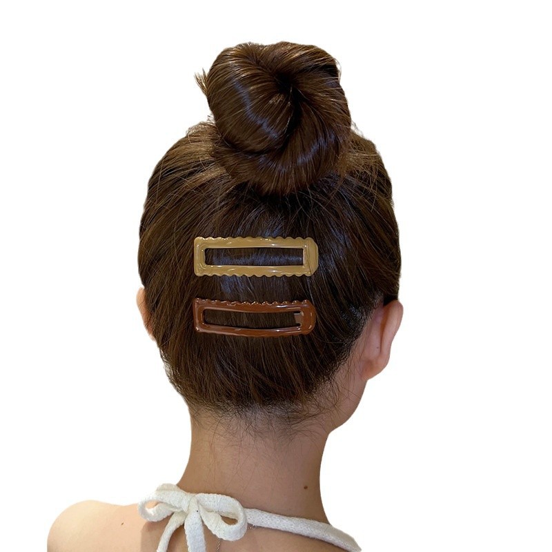 ondas cuadradas bb clip frente lateral frange clip de cabello para mujeres detrás de la cabeza 2025 red brota clip lateral tocado