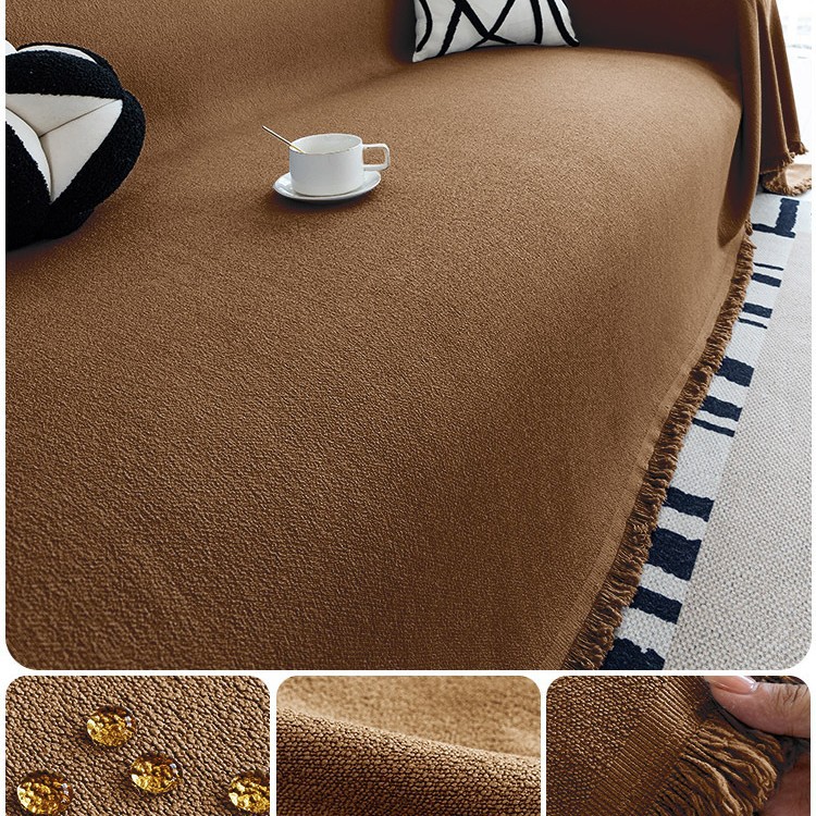 2024 nuevo sofá de peluche impermeable toalla de tela antideslizante cuatro estaciones anti-gato universal cubierta de sofá todo incluido