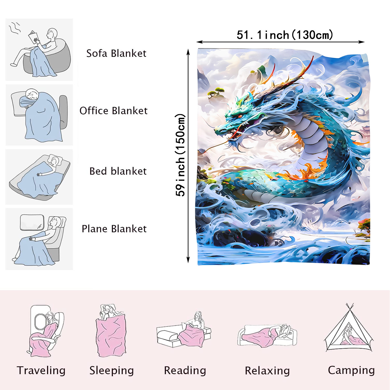 Dragon Pattern Blanket 3