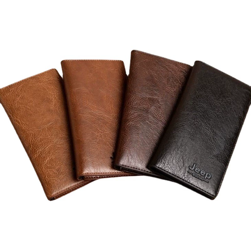 Новый ретро-кошелек, мужской длинный деловой мужской маленький кошелек, сумка для карт, Мужская Студенческая кожаная сумка, мужской кошелек, трендовый