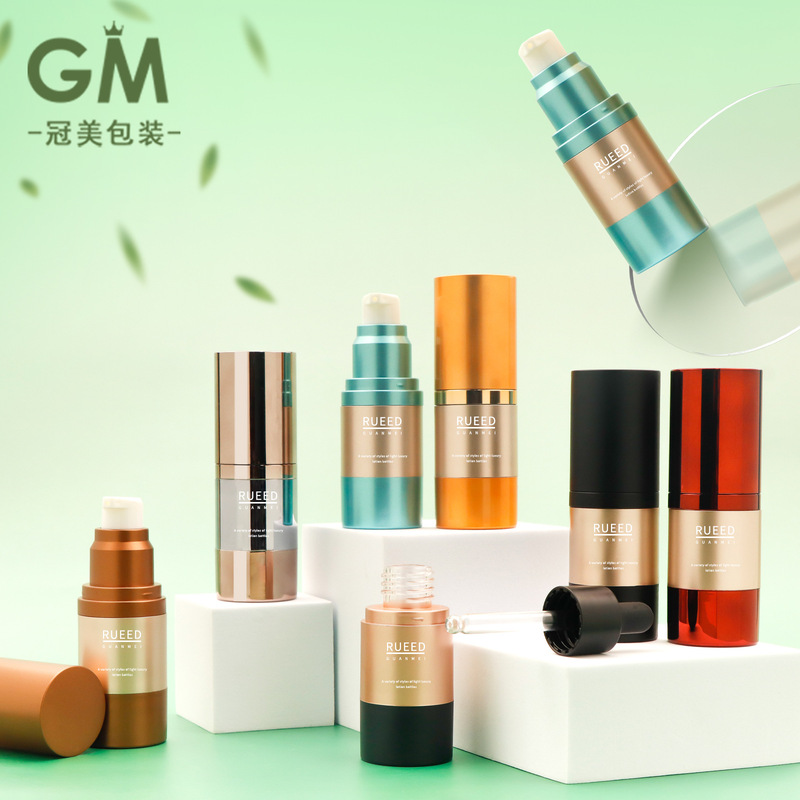 15ml High-end Press Lotion Bottle Embroidery Color Bottle Essence Foundation Bottle Bottled Cosmetic Package Material 15ml High-end Press Lotion Bottle Embroidery Color Bottle Essence Foundation Bottle Bottled Cosmetic Package Material