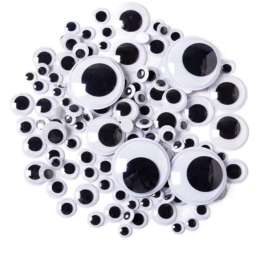 Черно-белая подвижная повязка для глаз клейкая Сделай Сам животные глаза бусины наклейки Кукла Малыш творческий ручной работы материал патч