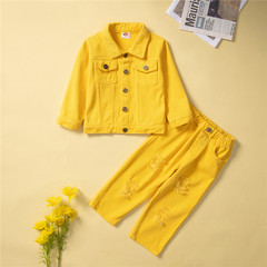 INS Spring and Summer New Women's Children Fashion Set, Including Two Pieces of Long-Sleeved Stylish Clothing, One Piece to be Shipped