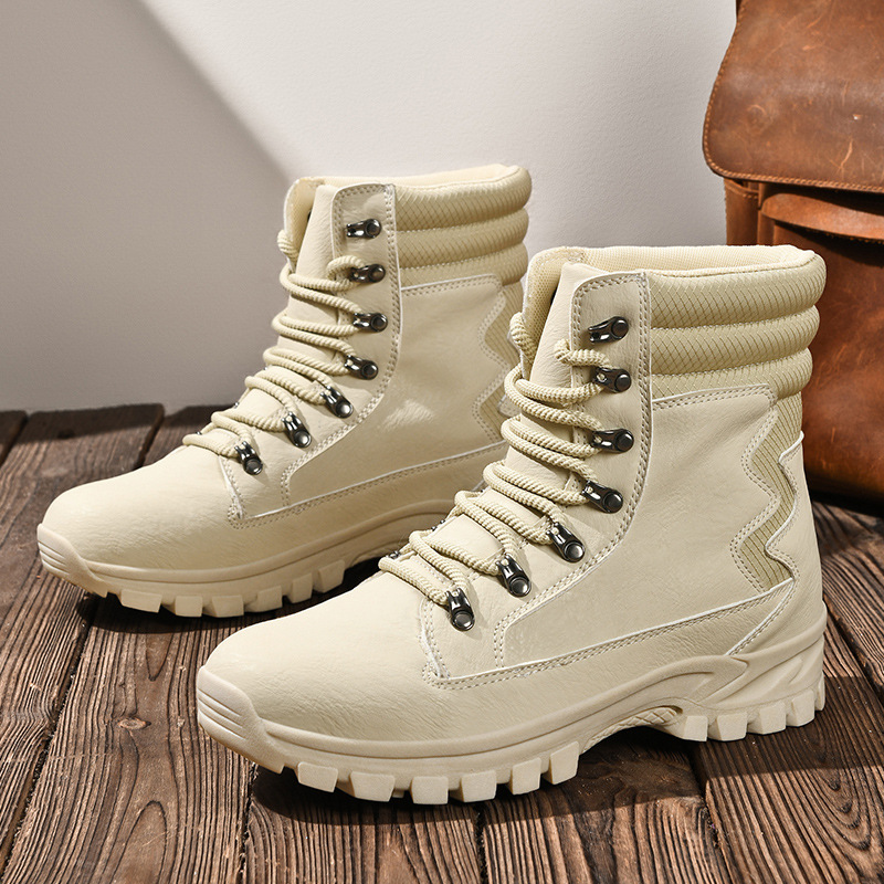 Zapatos de pareja grandes transfronterizos botas de hombre y mujer entrenamiento de campo al aire libre caminata botas martin botas impermeables