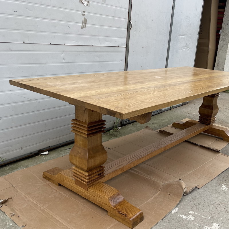 欧式轻奢榆木实木桌子 家用榆木桌子 木制餐桌榆木大长桌饭桌饭桌