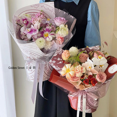 Holiday New Flower Bouquet Packaging Paper Vintage English Bag Flower Paper English Flower Paper Art Shop Supplies Wholesale
