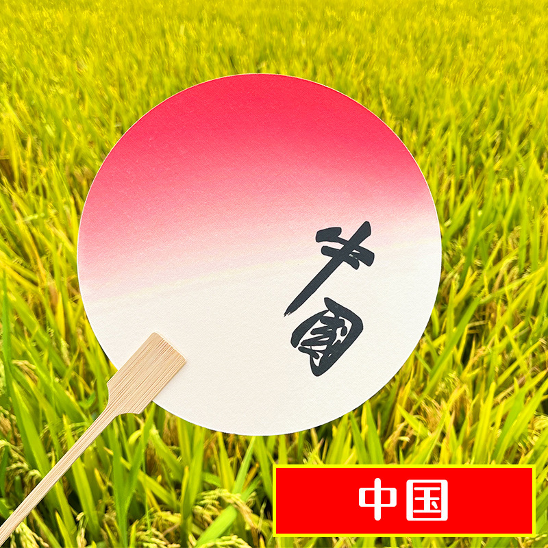 Pvc漂白専用pvc扇子国慶節愛国テーマ帯字団扇創意文字diy漆扇が厚くなった|undefined