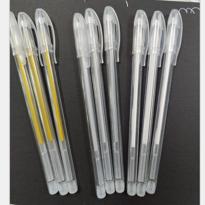 High-gloss pen white high-gloss refill 0.5mm needle head pastel gold and silver white pen hand account neutral pen