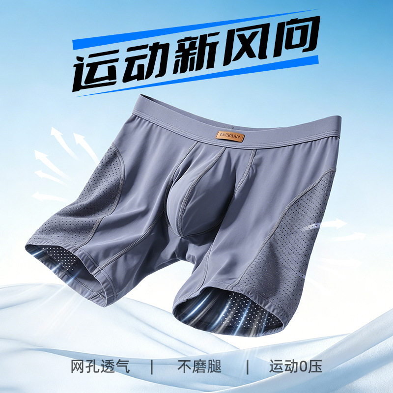 2026 New Summer Style Men's Mesh Breathable Boxer Shorts with Separate Antibacterial Inner Crotch for Running and Fitness Quick-Drying Shorts 2026 New Summer Style Men's Mesh Breathable Boxer Shorts with Separate Antibacterial Inner Crotch for Running and Fitness Quick-Drying Shorts