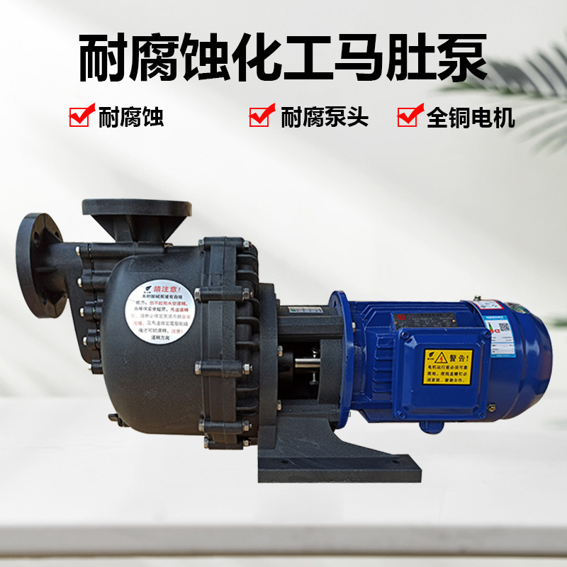 塑料大头马肚泵PP化工泵同轴自吸式耐酸碱泵脱硫泵电镀水冷循环泵