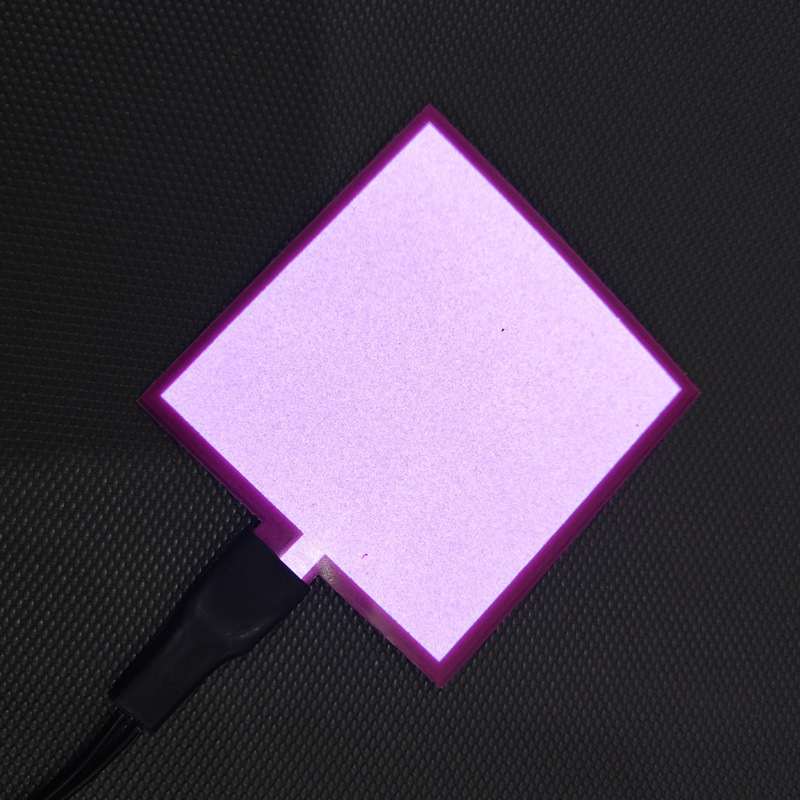 EL Backlight Sheet | Other Cold light sheet - 5cm5cm-purple-with-battery-box-battery-not-included