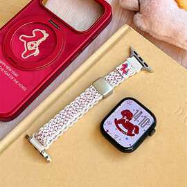 尼龙编织磁吸扣表带适用于苹果Apple表带iwatch10/98765432SE表带