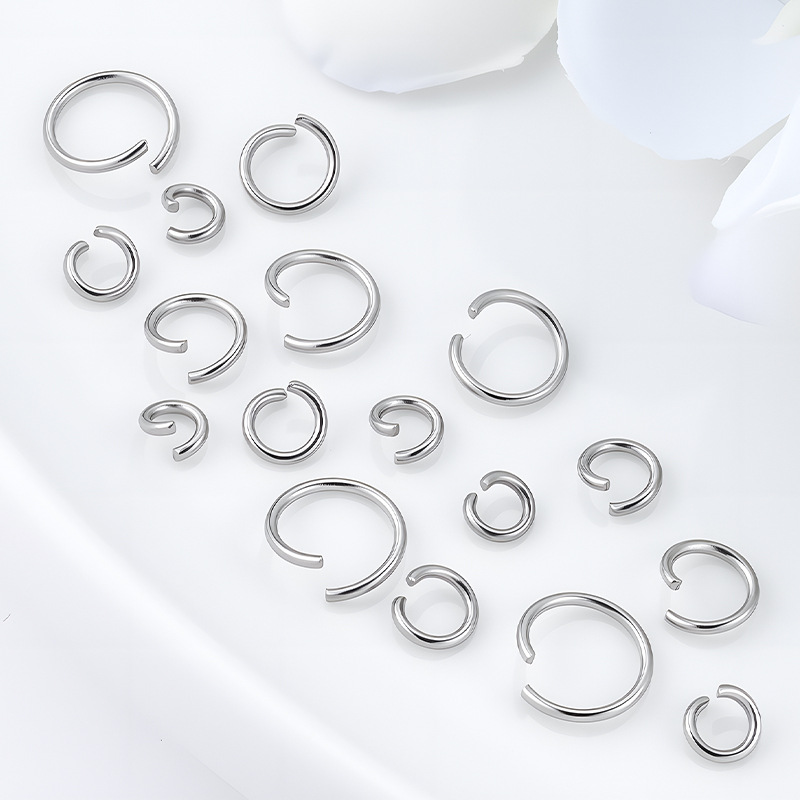 Open Ring Stainless Steel DIY Jewelry Accessories Single Ring Necklace Bracelet Connecting Ring Handmade Accessories Ring Jump Ring Material