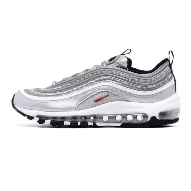 Putian Shoes Max97 Air Cushion Low-Top Running Shoes Air Joint Black and White Men's and Women's Outdoor Easiest for Match Sports Shoes