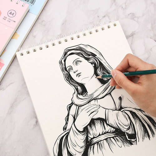 Sketchbook A4 thickened art student blank picture book hand-painted colored lead drawing paper painting adult children sketch paper