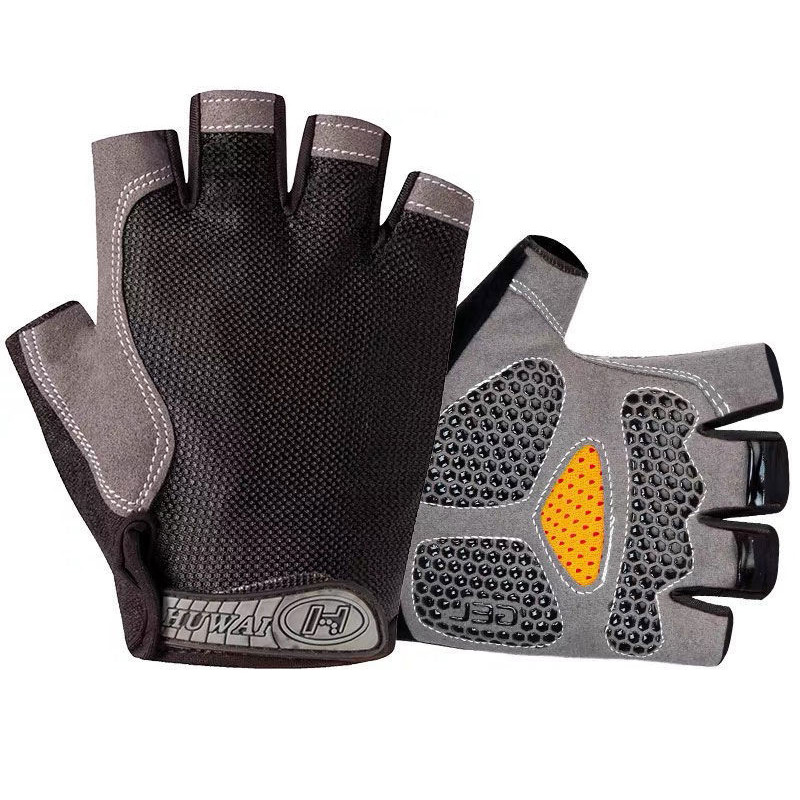 Protección solar medio dedo guantes hielo seda manicura hombres y mujeres delgada primavera y verano transpirable al aire libre equitación guantes de fuga de dedo