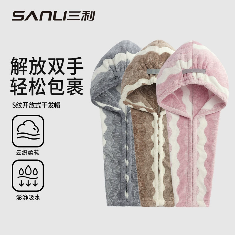 Полотенце для волос Sanli, длинная шапочка для душа для взрослых, повышенная плотность
