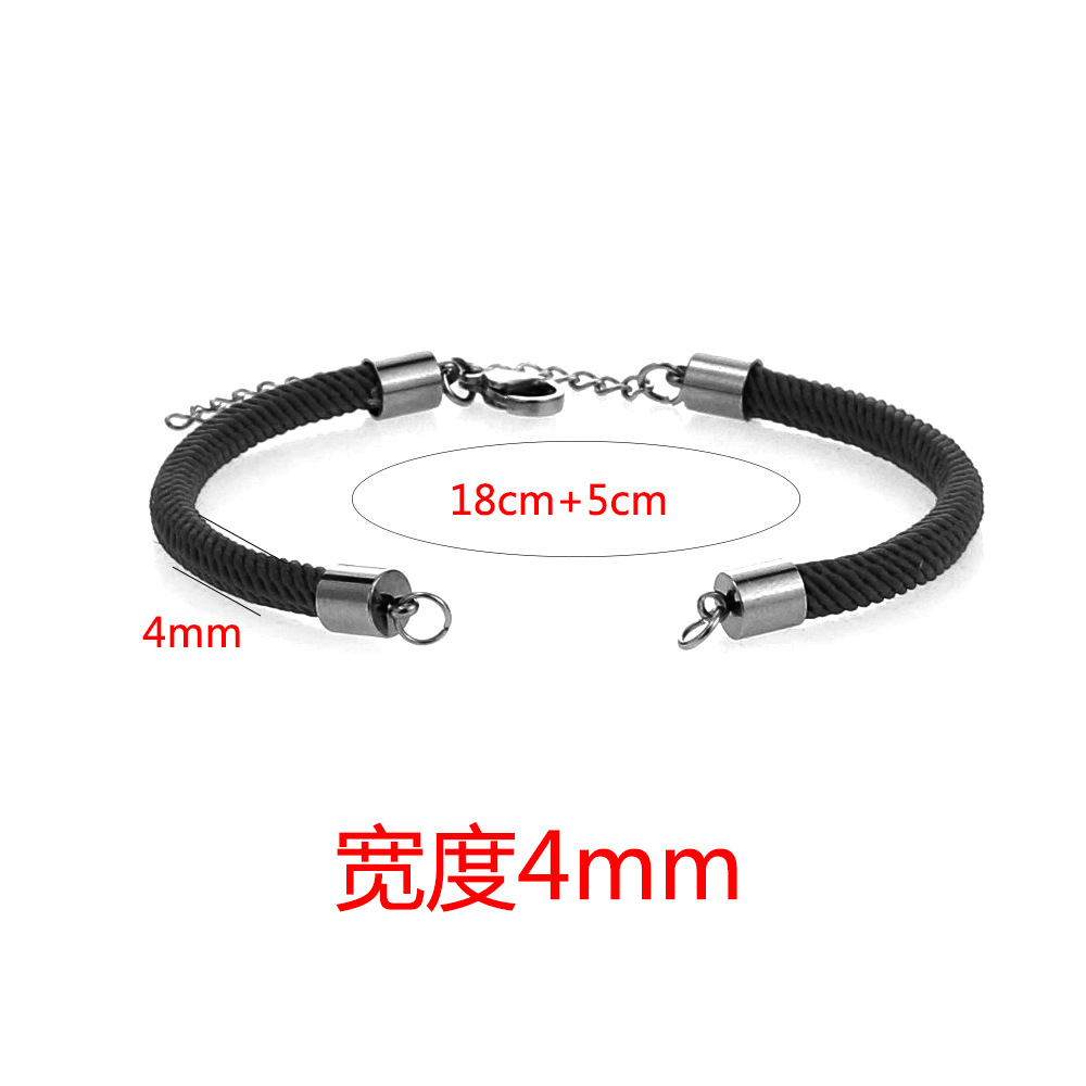 Acero inoxidable DIY Milán hilo tejido rojo ajustable cuero cuerda pulsera joyería pulsera producto semiacabado Accesorios básicos image 9