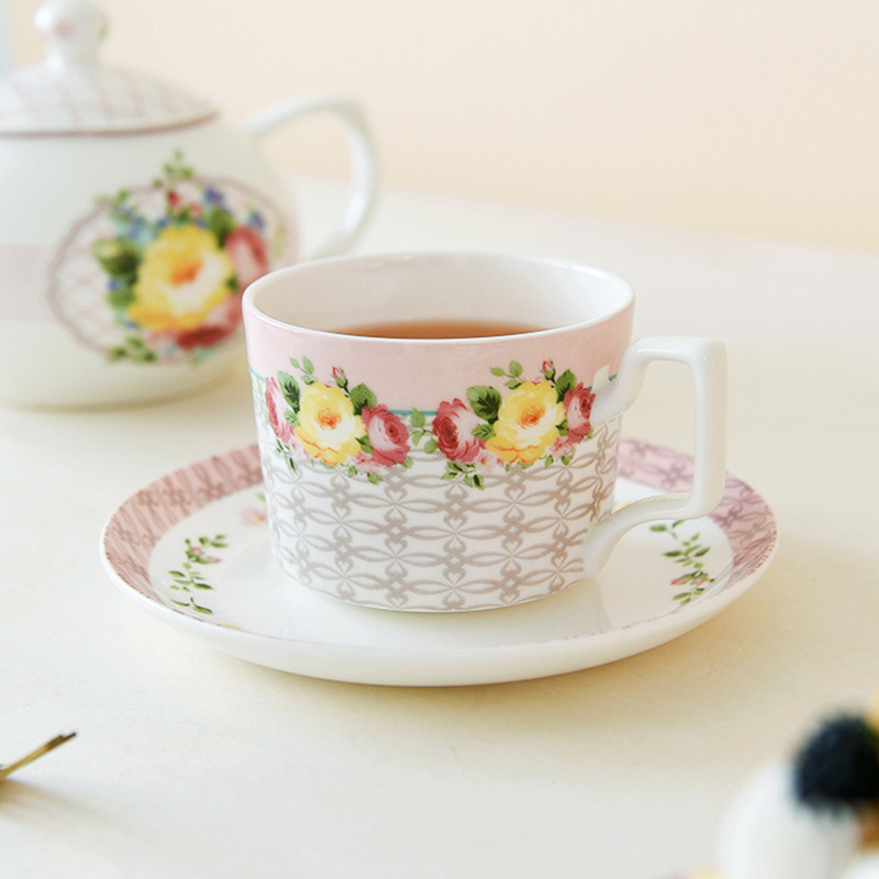 Té de la tarde, tetera de porcelana de hueso de alto valor, tetera, Boda, Cerámica Xinju, Tazas y platillos de café de gran capacidad para el hogar