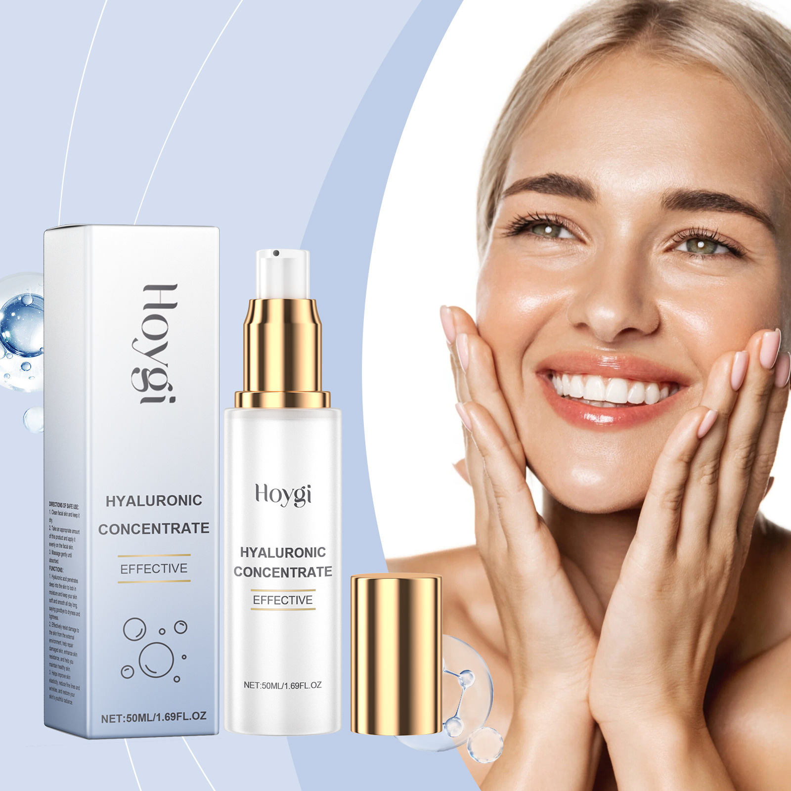 HOYGI Hyaluronic Acid Hydrating Essence Gently Nourishing Skin Hydrating and Moisturizing Skin Rejuvenating Essence