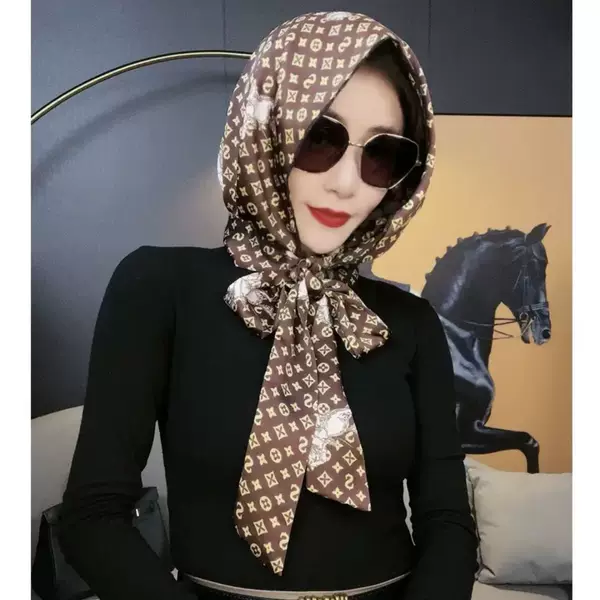 New presbyted satin windproof sunscreen turban wrap hat multi-functional ribbon fashion elegant turban scarf explosion