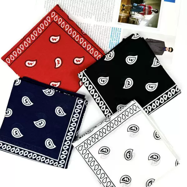 New Cross-Border Pure Cotton Retro Headscarf, Outdoor Sports Paisley Scarf, Fashionable Morphing Mask Wholesale