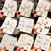 Earrings, small fashionable set, Korean style, simple and elegant design, wholesale