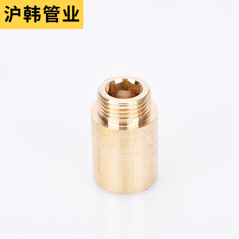 All copper 4 points inner and outer wire extension joint thickened lengthened triangle valve faucet hexagon extension direct