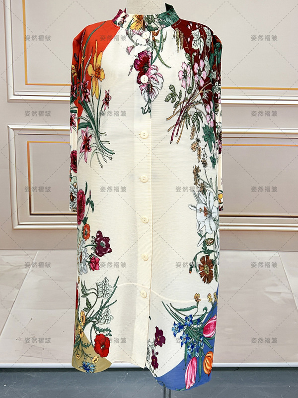 非洲大码气质女装三宅褶皱衣服批发开衫连衣裙印花牙签褶休闲裙子|undefined