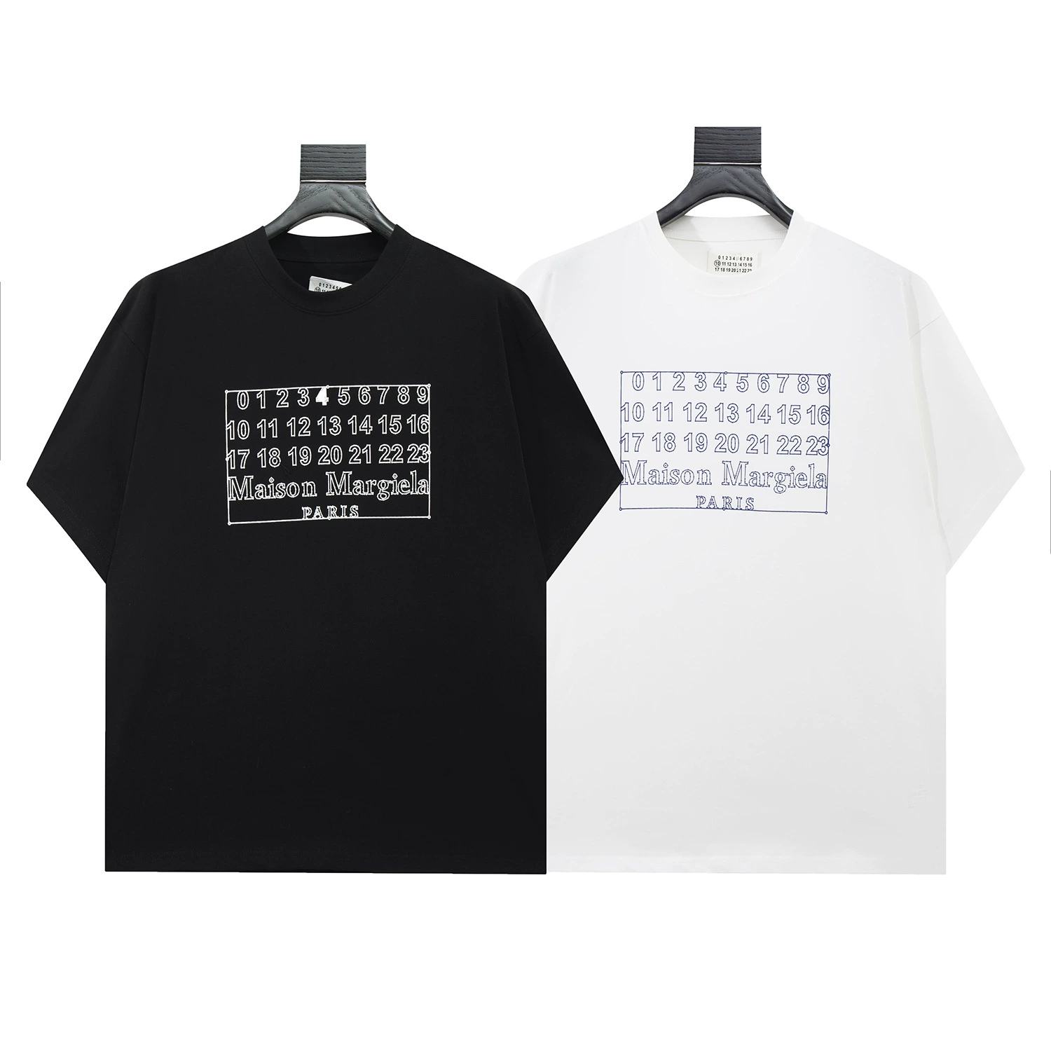 Роскошная майка сdigitальным принтом и круглым вырезом Maison Margiela летом новинка, короткий рукав