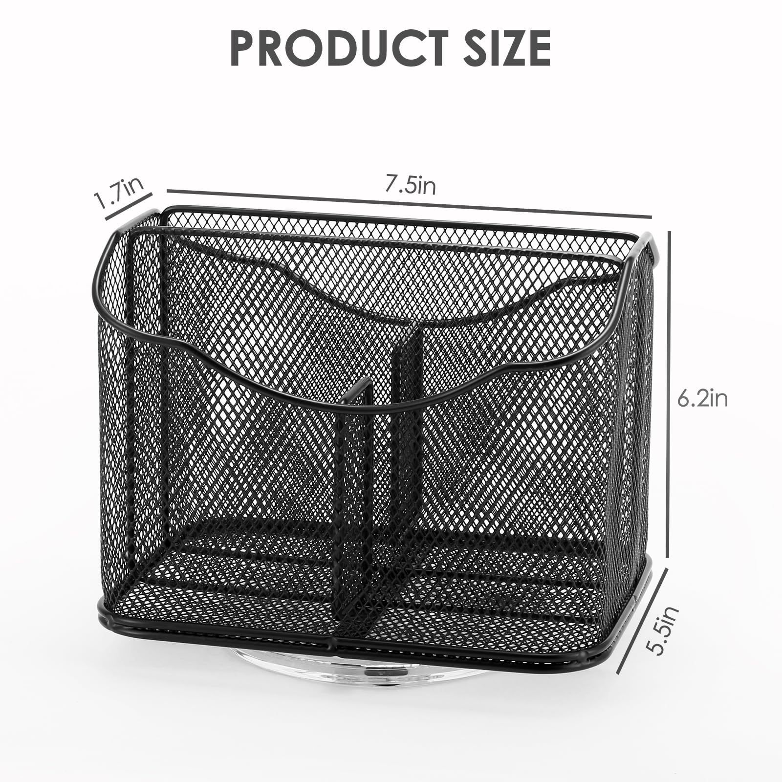 Caja de almacenamiento de metal giratoria de escritorio para suministros de oficina almacenamiento multifuncional para estudiantes de papelería estante de archivos de cosméticos escritorio image 8