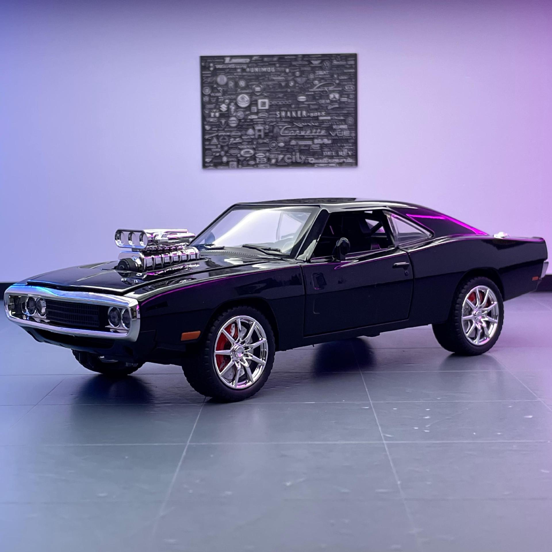 Jianyuan aleación modelo de coche 1:24 Dodge guerra caballo coche deportivo Tire hacia atrás sonido y luz de la puerta del coche de juguete modelo de música colección de decoración