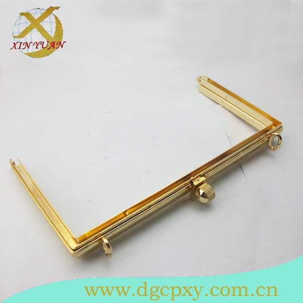 供应金色双圈手袋扣背带钱包银包五金配件， 手袋手挽口架 厂家直