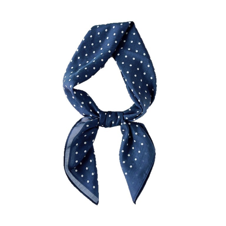 Pañuelo de seda de punto de onda coreano de seda cuello femenino a juego con ropa de mezclilla estilo japonés retro todo fósforo pequeño cuadrado bufanda de estilo literario