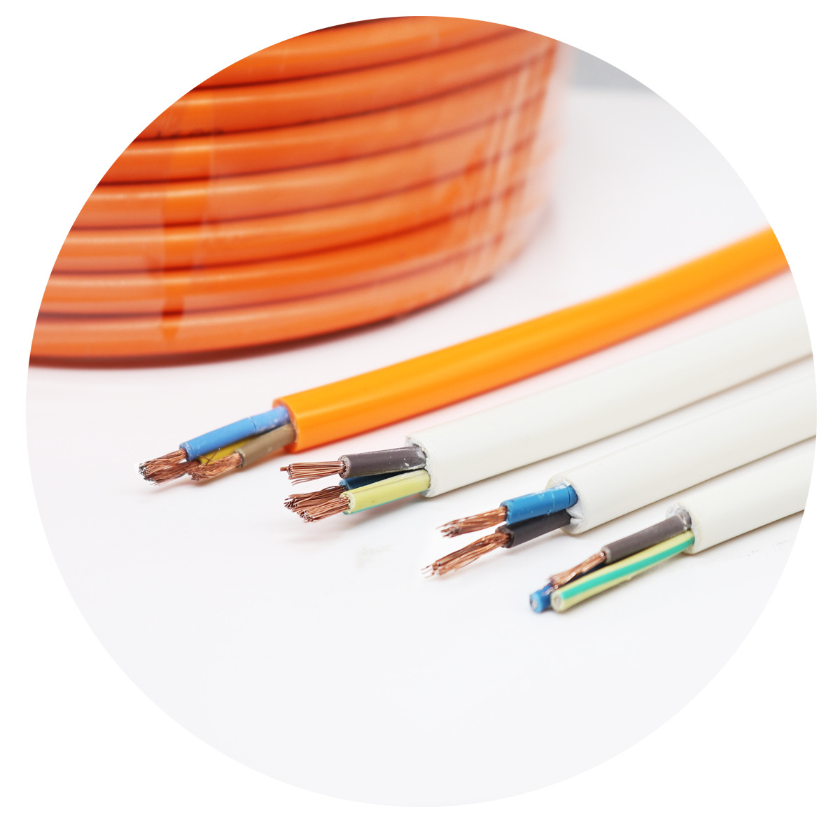 多规格PVC护套或编织护套电力电缆 RVV电源线