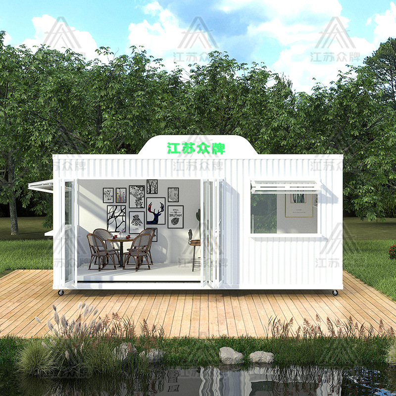 Contenedor de viviendas móviles Red comercial comercial área escénica contenedor tienda móvil café té con leche quiosco