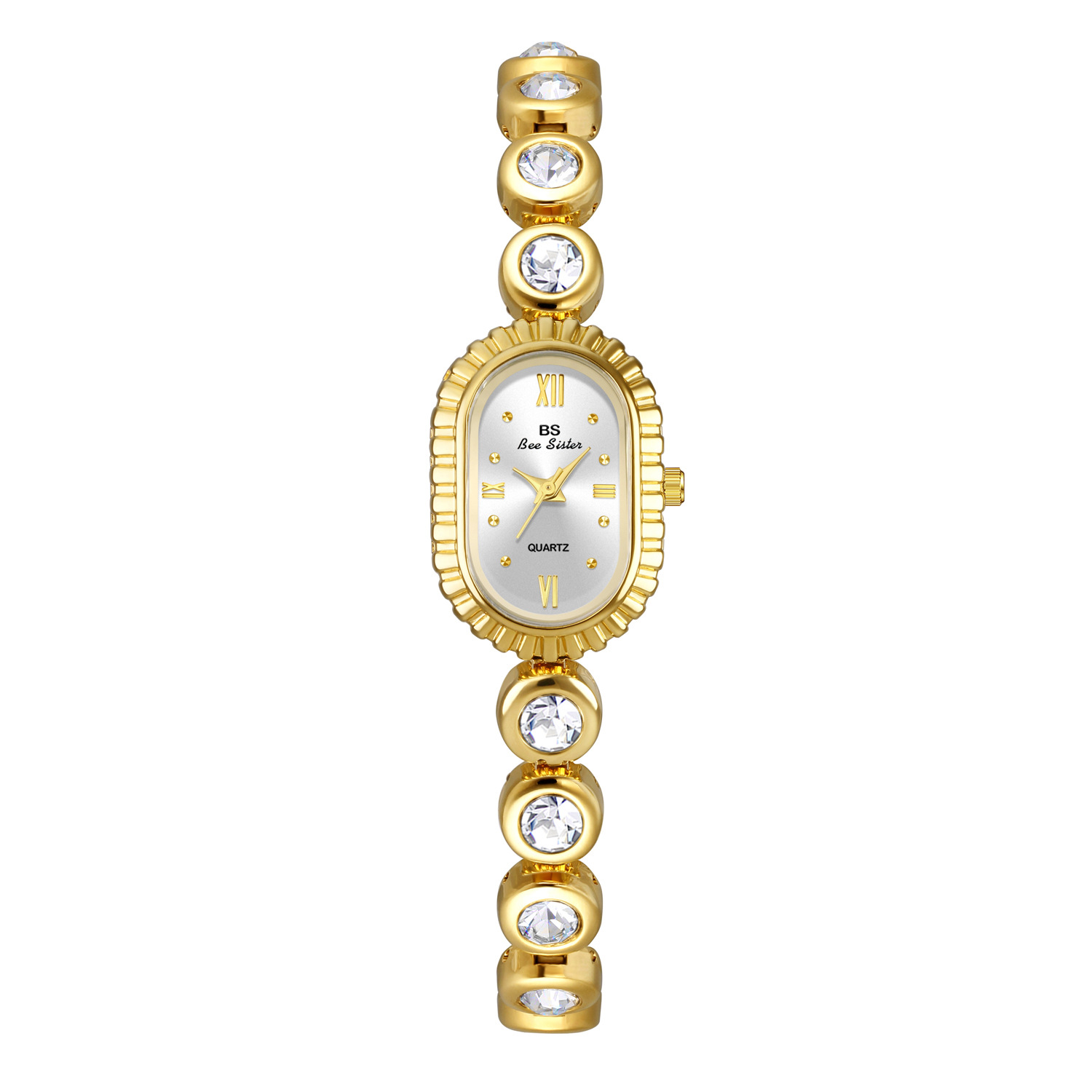 60g Weight Tempered Glass Mirror Material Alloy Strap Material Watch Classification Pointer Display Type Jewelry Buckle Buckle Style Oval Dial Shape Casual, Daily Occasion Quartz Movement Solid Color Pattern Women's Gender Retro Style Retro Solid Color Jewelry Buckle Quartz Watch Women's Watches 17