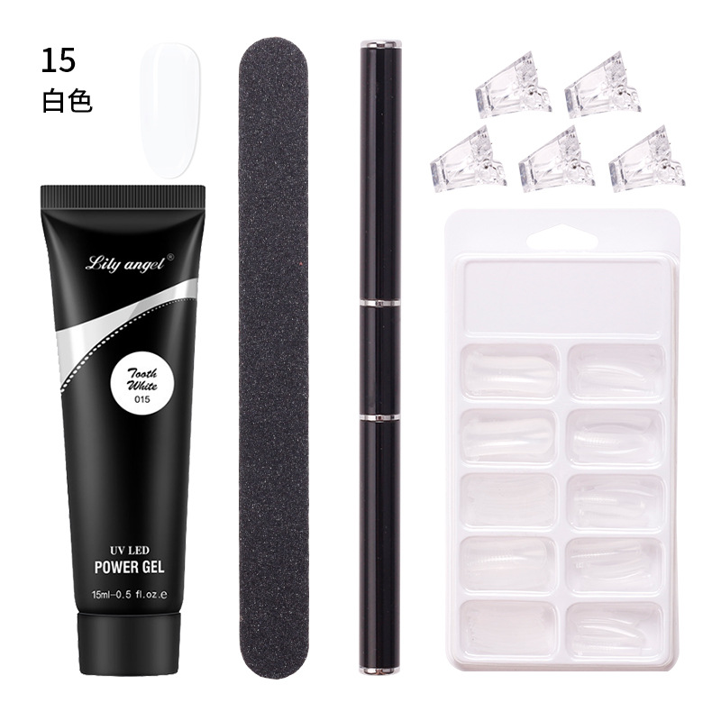 Suministro directo transfronterizo de extensión de uñas pegamento titular sin papel extensión rápida modelo de cristal sin dolor traje de clip de pegamento de cristal