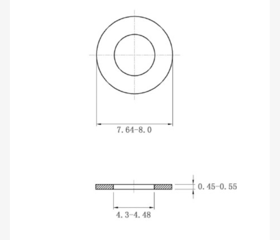 4.8级本色  GB848 A级小垫圈  M4垫片  平垫