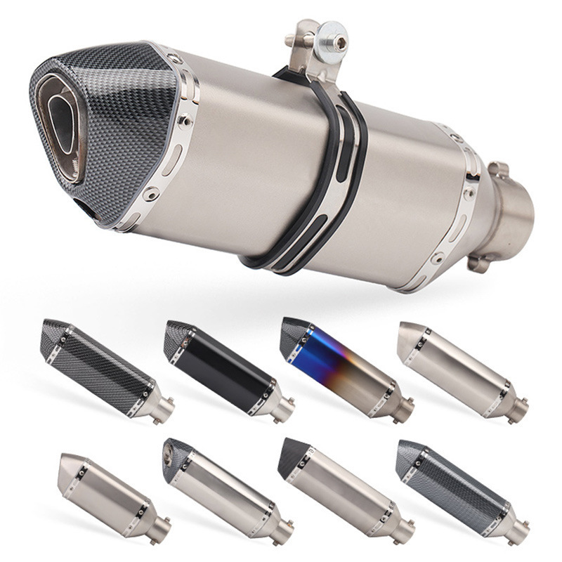 Small Hexagonal Universal Fuxi Kawasaki Large Displacement Racing Huanglong 600 Scorpio Modified Motorcycle Exhaust Pipe Tail Throat