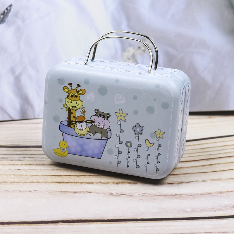 Retro maleta mini maleta caja de hierro caja de dulces monedero caja de monedas de regalo creativo caja de metal caja de embalaje