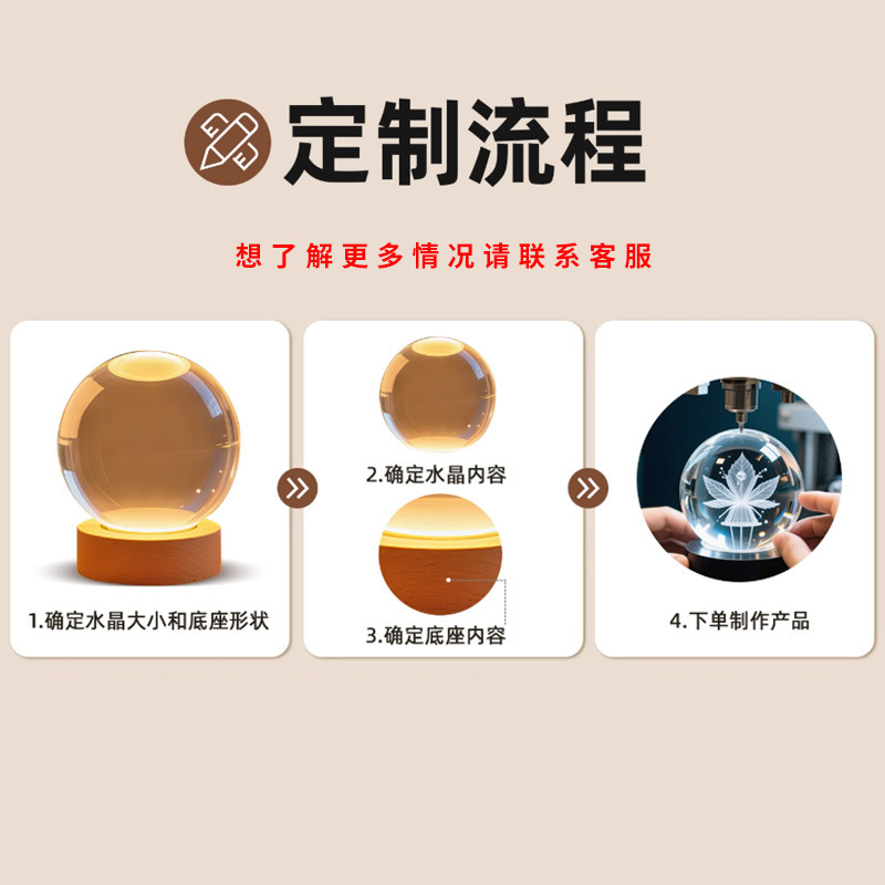 厂家定制3D内雕水晶立方体圆光球激光镭射logo广告订制礼品伴手礼|undefined