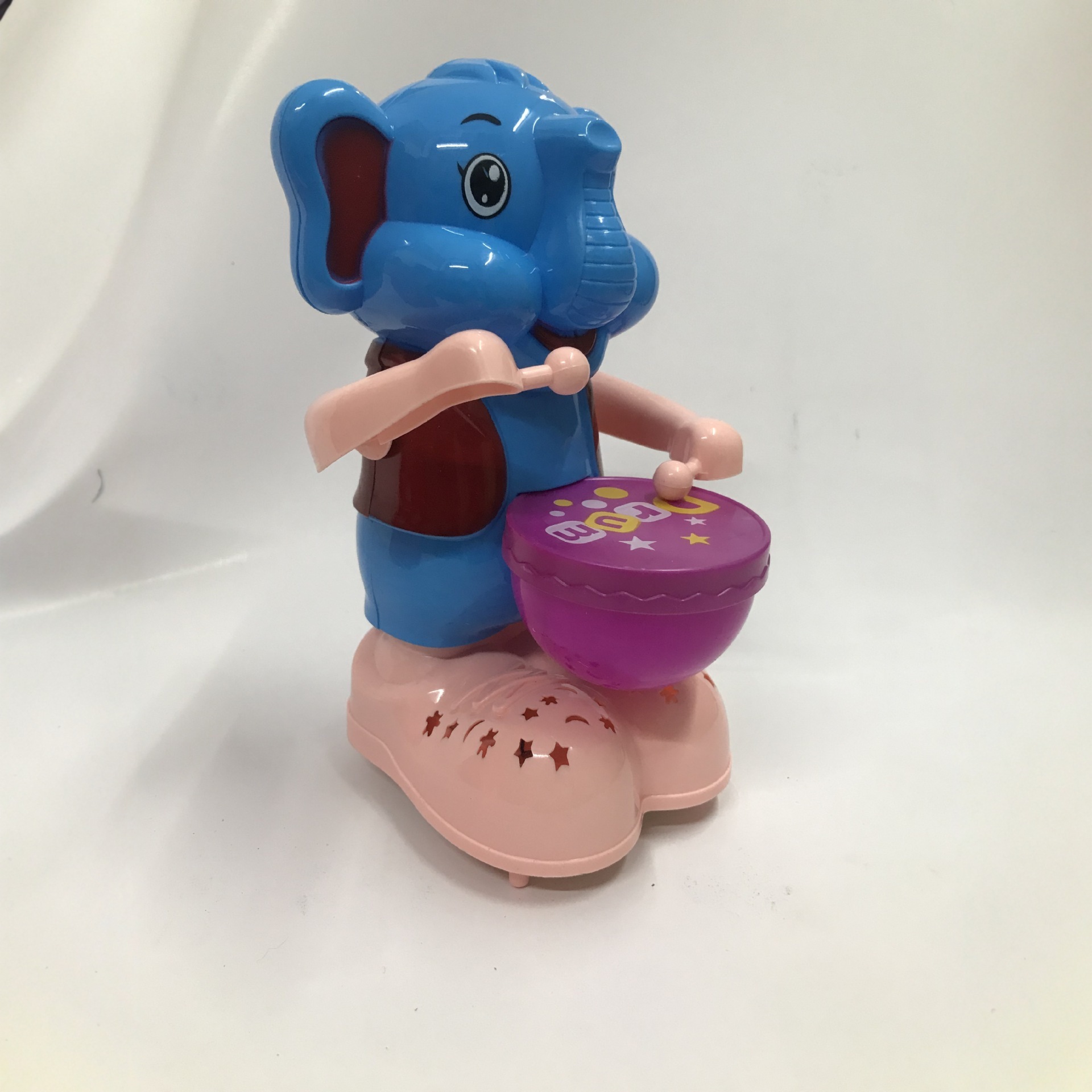 Elefante eléctrico universal tambor juguete Amazon girará luces brillantes juguetes interactivos divertidos para niños