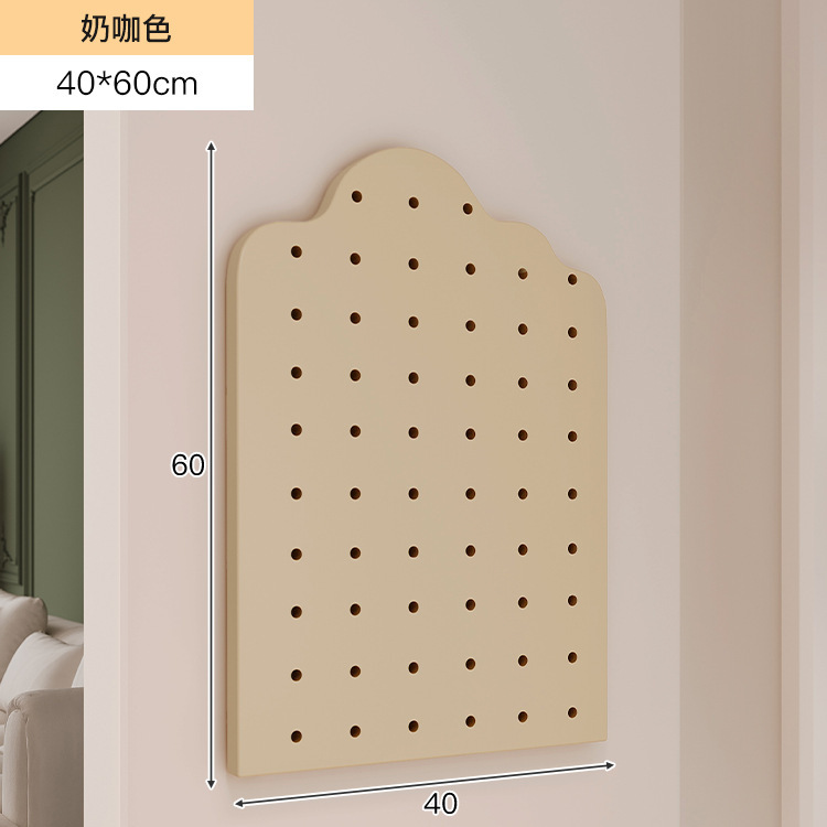 Tablero de agujero de madera maciza, entrada al armario de zapatos, estante de almacenamiento en la pared, pared de fondo de pared para uso doméstico