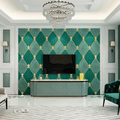 2022 New American Retro Diamond TV Background Wall Deer Skin Velvet Wallpaper (retail price not less than 88 yuan)