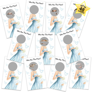 Baby shower game cards Baby Baby Baby Party Game Card Кто мама скретч-карта