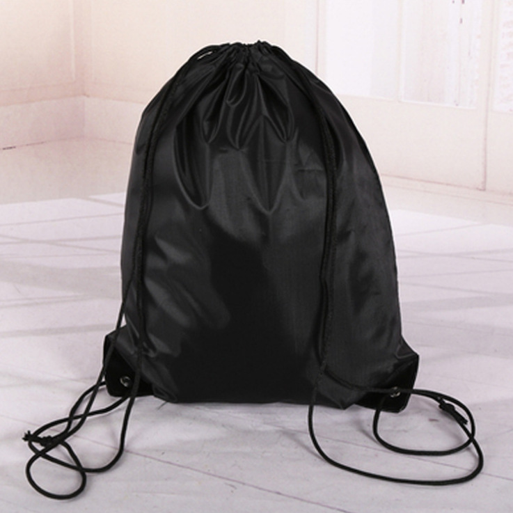 En stock 210D bolsa de cordón de poliéster impreso logo clase de entrenamiento maratón mochila bolsa de tela Oxford bolsa de cordón publicitario