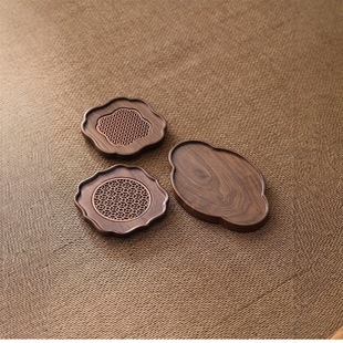 North American Black Walnut Small Dry Bubble Pot with Purple Sand Pot Pad Solid Wood Classy New Chinoiserie Household Tea Tray