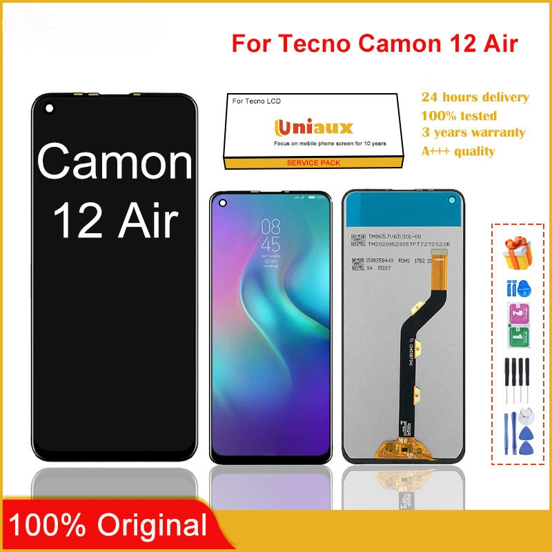 Suitable for Transsion TECNO Camon 12 Air Screen LCD Interior and Outer Screen with Frame Assembly LCD